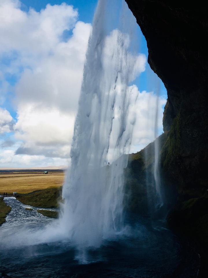Behind Seljalandsfoss Waterfall